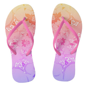 Tongs Belle jolie conception motif d'été unique