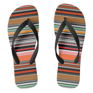 Tongs Belles rayures colorées