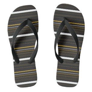 Tongs Belles rayures jaunes noirs