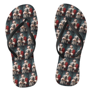 Tongs Berger d'Anatolie avec le Père Noël de Noël