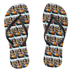 Tongs Bernedoodle sur une pagaie : une aventure Pittores
