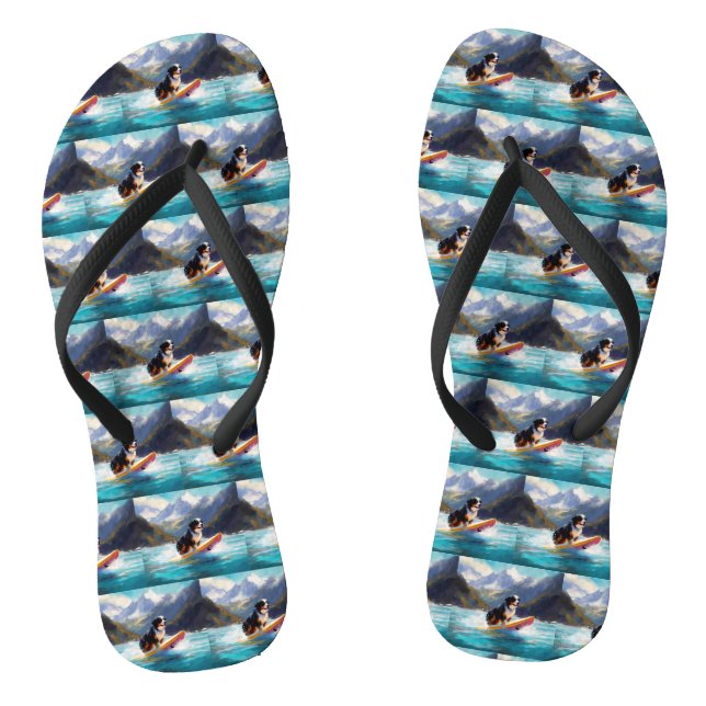 Tongs Bernese Mountain Beach Surf Paining (Semelle)