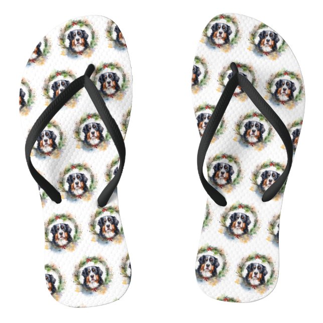 Tongs Bernois Mountain Festive Wreath Pup (Semelle)