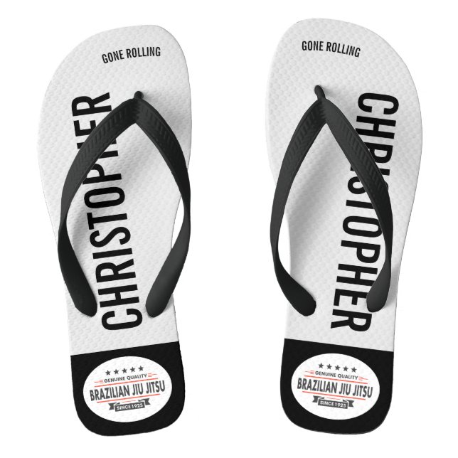 Tongs BJJ Ceinture blanche Véritable Qualité Gone Rollin (Semelle)