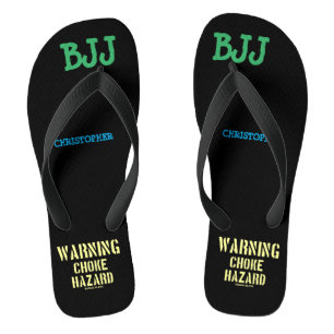 Tongs BJJ Choke Hazard ajoutez votre nom