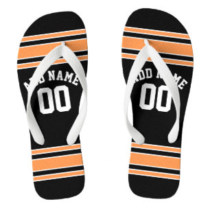 Tongs Black Sports Jersey Nom personnalisé