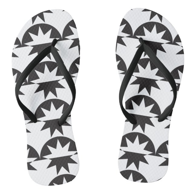 Tongs Black White Deco (Semelle)