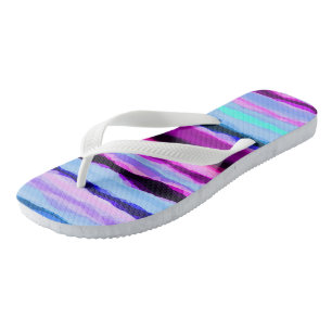 Tongs Bleu et rose Abstrait