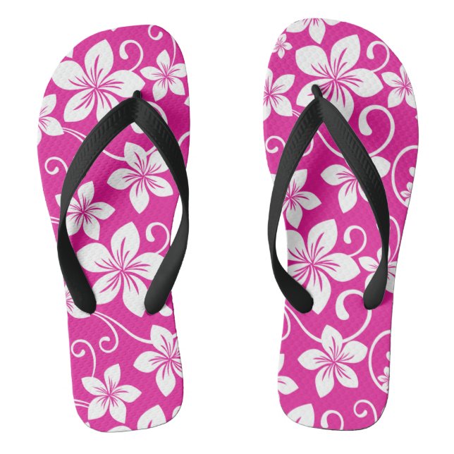 TONGS BLEU HAWAII (ROSE CHAUDE) (Semelle)