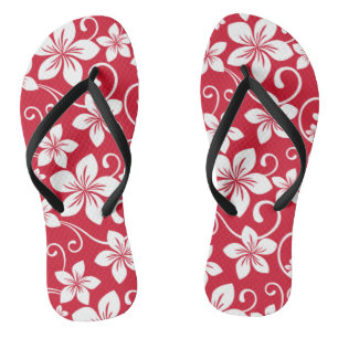 TONGS BLEU HAWAII (ROUGE)