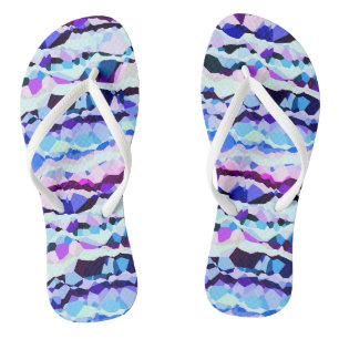 Tongs Bleu, rose et bleu Abstrait