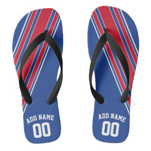 Tongs Bleu Rouge Bleu Bleu Gratuit /Peut Modifier La Cou