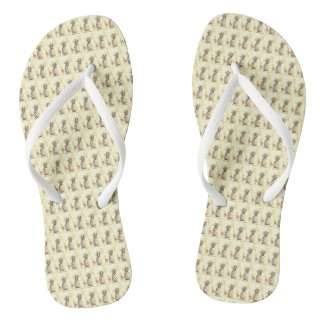 Tongs Bliss tropicaux : Paire d'impression d'ananas de t