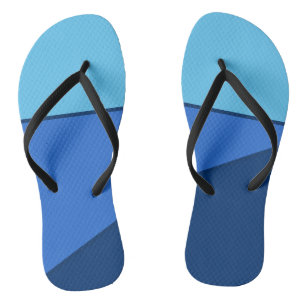 Tongs Bloc de couleur des tons bleu monochrome