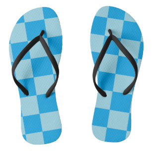 Tongs Blocs carrés bleus géométriques