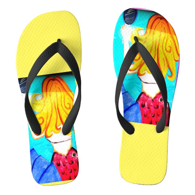 Tongs blonde sirène jaune (Semelle)