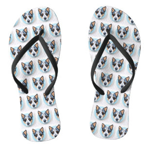 Tongs Blue Heeler Chien 3D inspiré