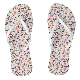 Tongs Boho Floral Bud Motif