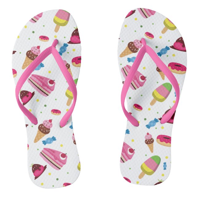 Tongs Bonbons et motif de couleur douce (Semelle)