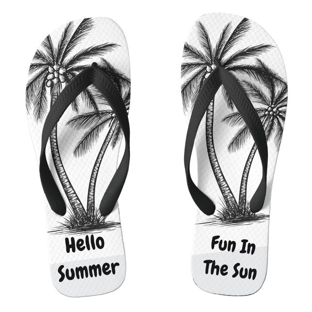 Tongs Bonjour été (Hello Summer Text Flip Flops!)