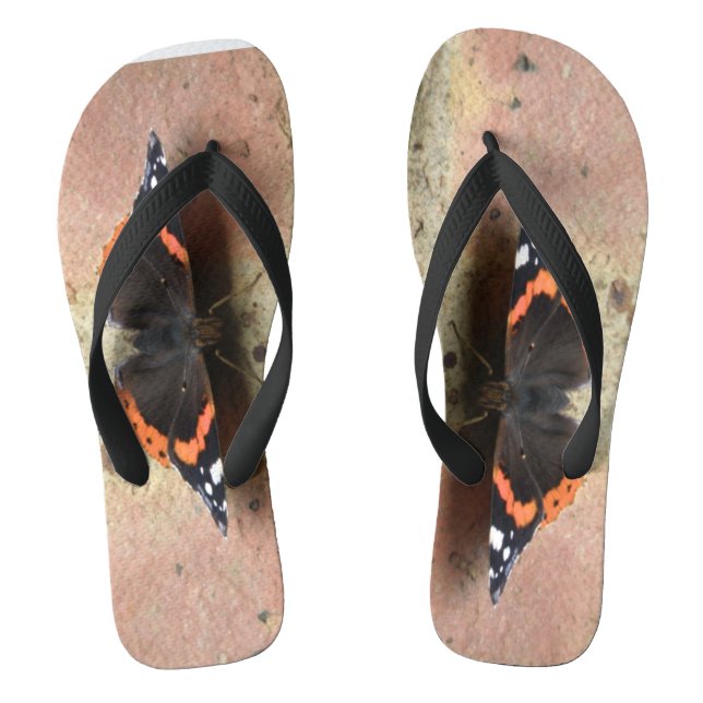 Tongs Boucles de papillon de l'amiral rouge (Semelle)
