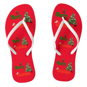 Tongs Boules de pelouse style Noël,