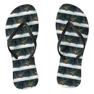 Tongs Boxeur Noël neige hiver
