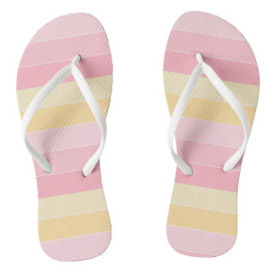 Tongs Branché Modèle rose vanille jaune blanc pastel