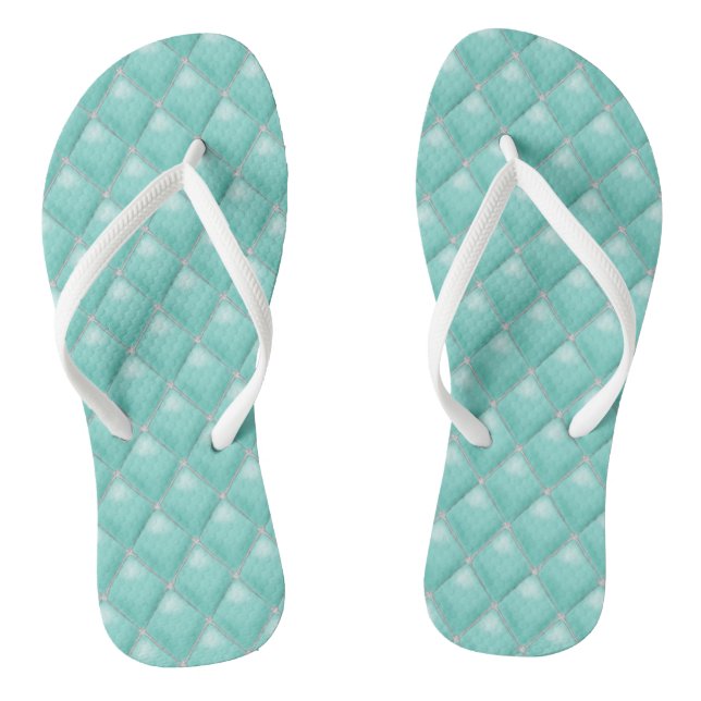 Tongs BRIDE & CO Paris Thème Bridal Turquoise Blue (Semelle)