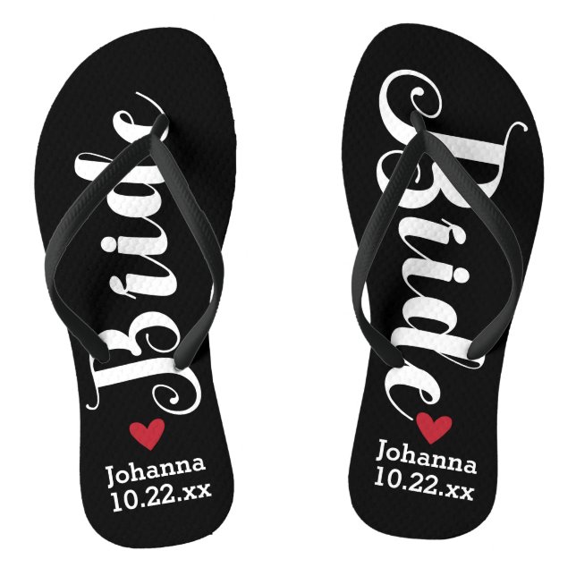 Tongs Bride Mariage personnalisé Choisissez votre couleu (Semelle)