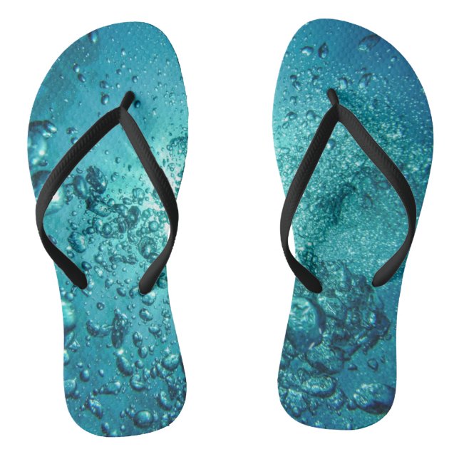 Tongs Bulles d'eau bleue  (Semelle)