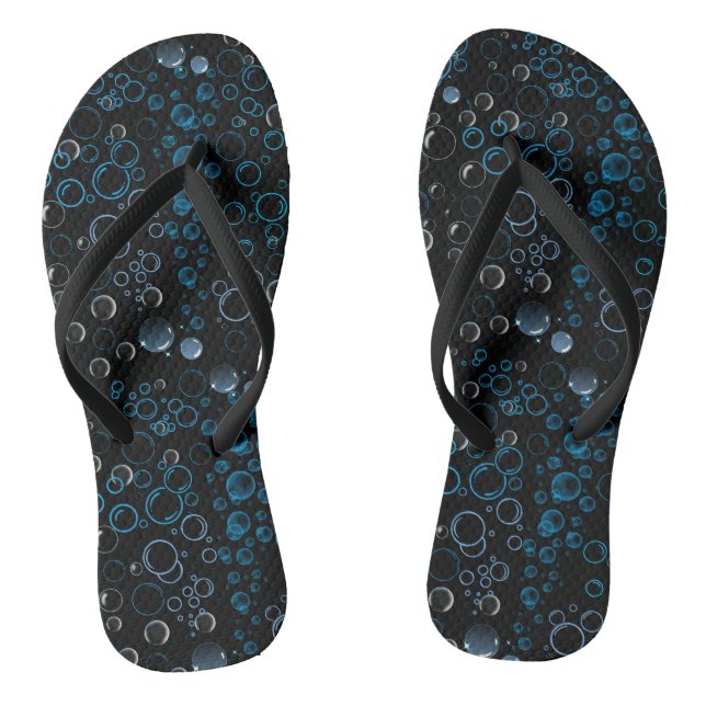 Tongs Bulles motif 01 Black BG (Semelle)