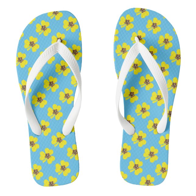 Tongs Cabot jaune et bleu printemps (Semelle)