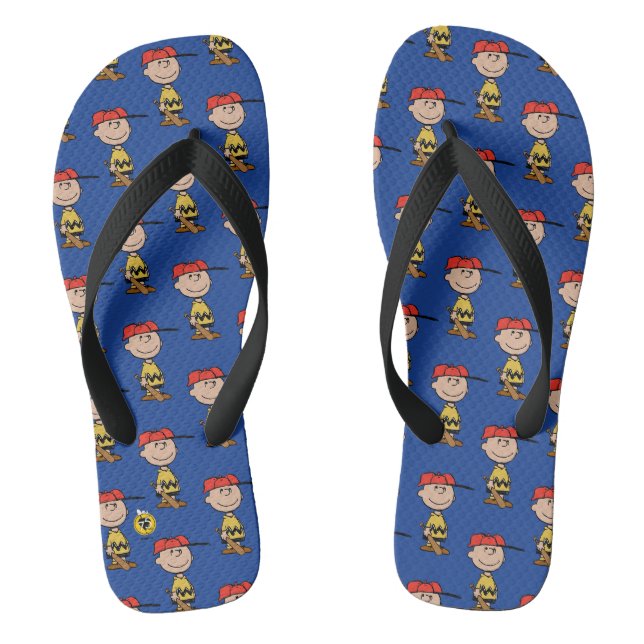 Tongs cacahuètes | Charlie Brown Baseball Smile (Semelle)