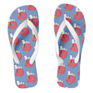 Tongs cacahuètes Snoopy Donut rose