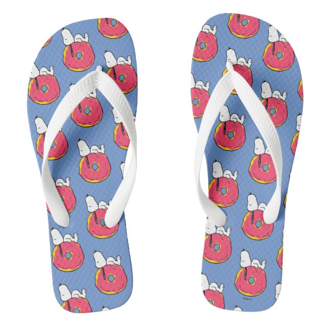 Tongs cacahuètes | Snoopy Donut rose (Semelle)
