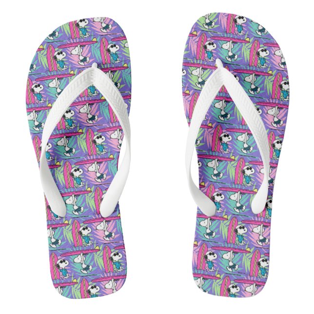 Tongs cacahuètes | Snoopy Purple Surf Motif (Semelle)