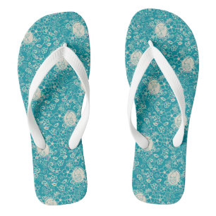 Tongs cacahuètes Snoopy Turquoise Tropical Beach Motif