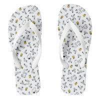cacahuètes | Snoopy & Woodstock B&W Flower Motif