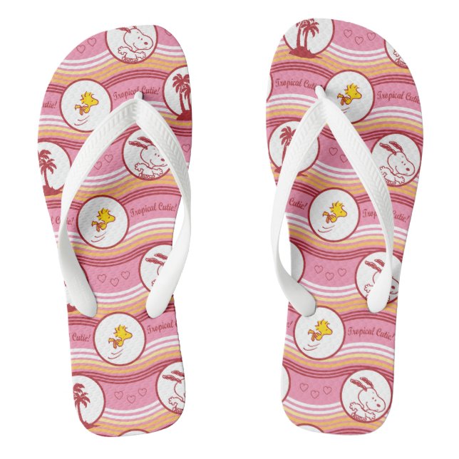 Tongs cacahuètes | Snoopy & Woodstock Tropical Cutie (Semelle)