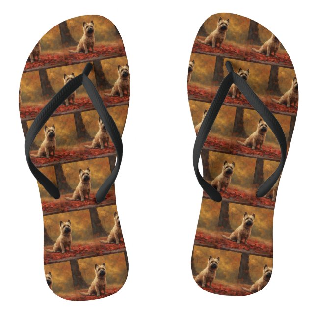 Tongs Cairn Terrier en automne Leaves automne Inspire (Semelle)