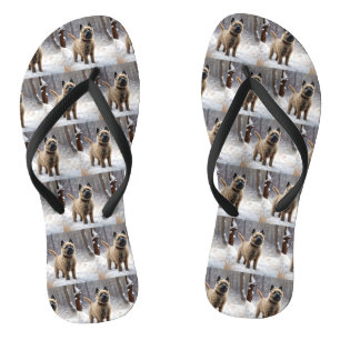 Tongs Cairn Terrier Laissez tomber la neige Noël