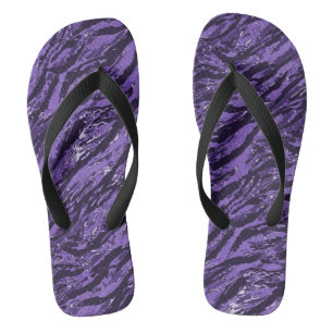 Tongs Camo à rayures violettes