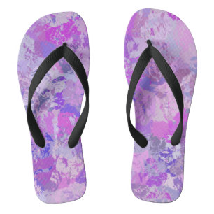 Tongs Camo rose violet Abstrait