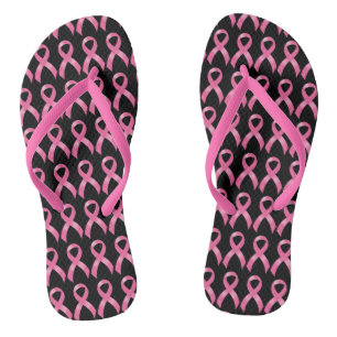 Tongs Cancer du sein du ruban rose