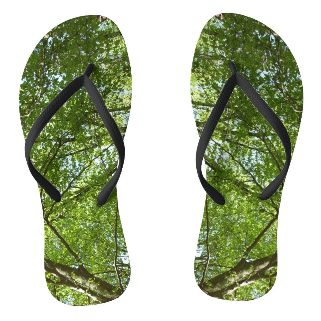 Tongs Canopée du printemps Feuille Green Nature Scene (Semelle)
