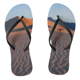 Tongs "Carlin de désert avec le carlin drôle d'envie de
