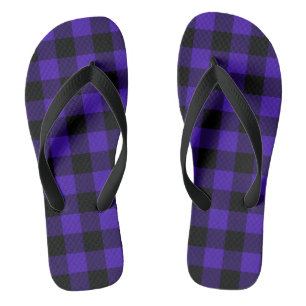 Tongs carreaux bleus