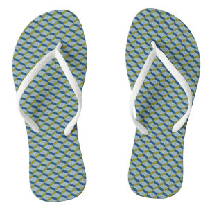 Tongs Carreaux portugais géométriques motif en couleurs