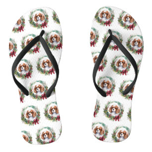 Tongs Cavalier King Christmas Wreath Festive Pup